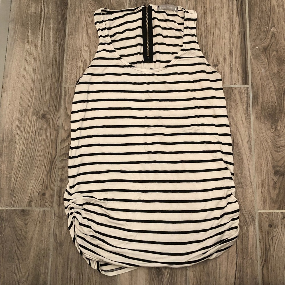 Olivia moon black and white tank top